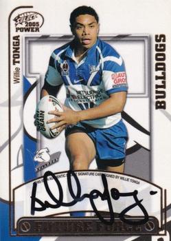2005 Select Power - Future Force Signature Cards #FF2 Willie Tonga Front